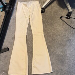 NWOT Free People Cream Wide Leg Jeans